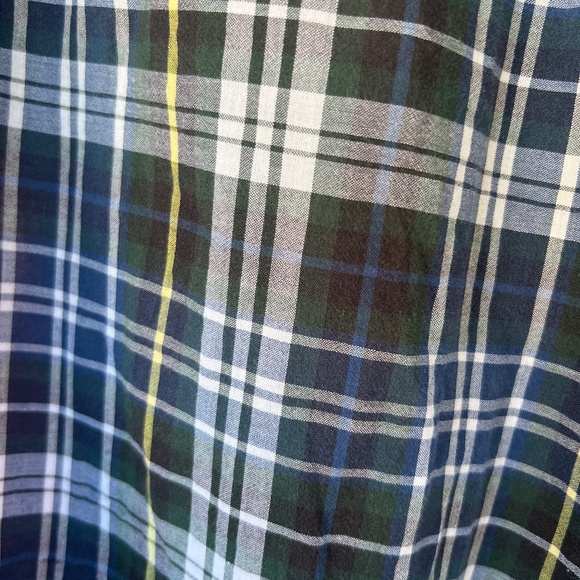 Ralph Lauren Men's Plaid T Shirt Short Sleeve Large Green Blue Yellow - Picture 3 of 3